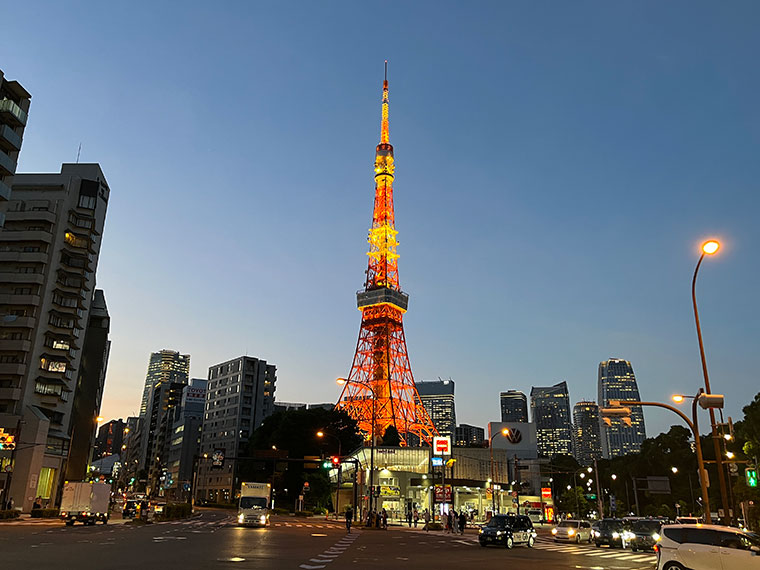 赤羽橋からみる東京タワー