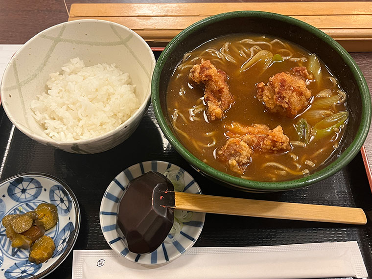 砂場 箱崎店 竜田カレー南蛮&ご飯